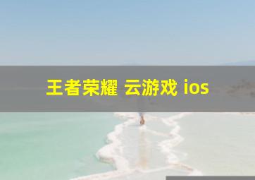 王者荣耀 云游戏 ios